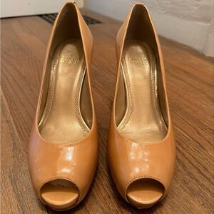 Stuart Weitzman stiletto Beige Peep-Toe Heels